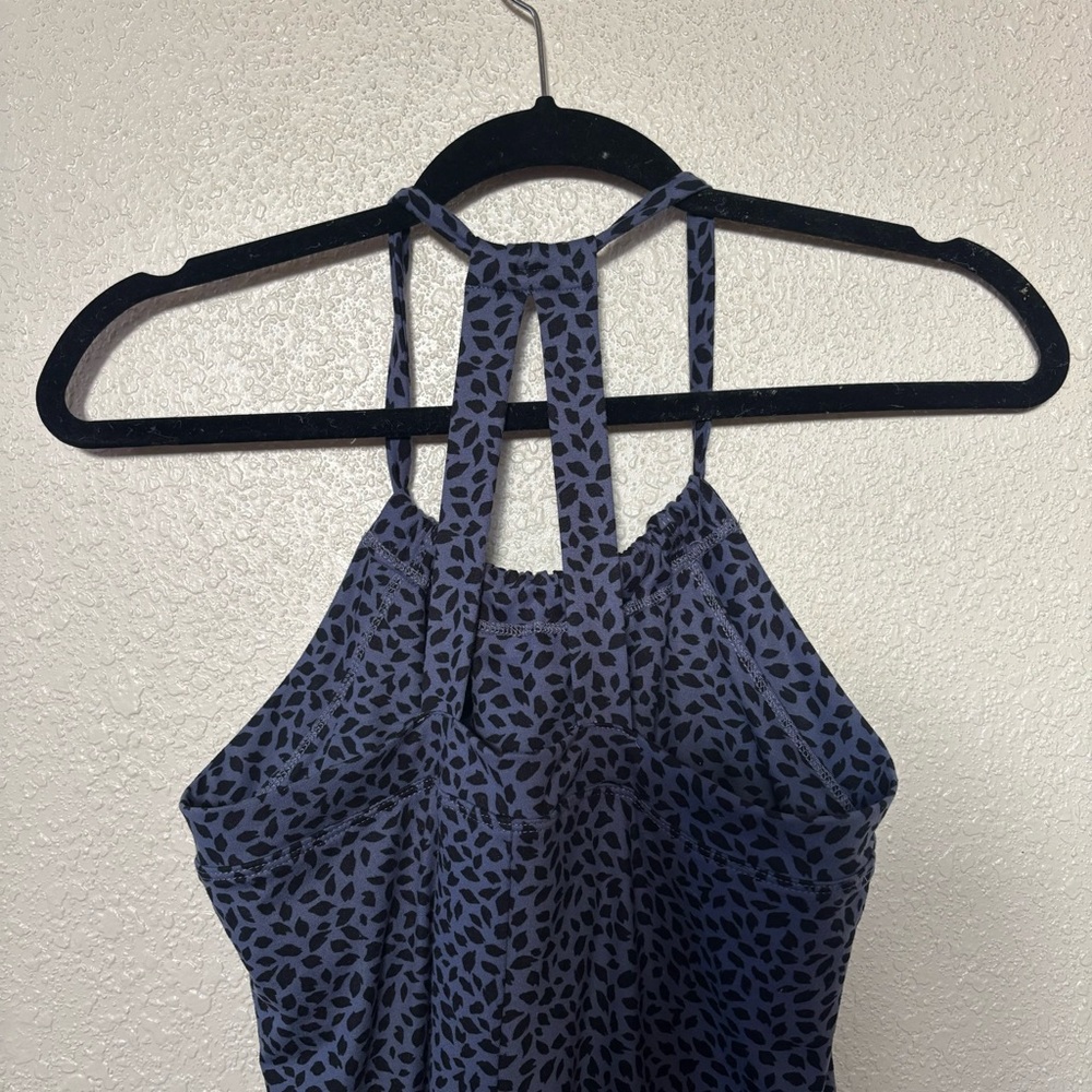 Eddie Bauer Blue & Black Spotted Leopard Print Athletic Dress Small - Picture 5 of 9